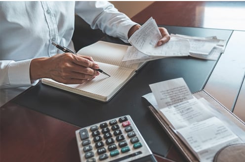 5 (1) Man Doing Debt Consolidation Calculations